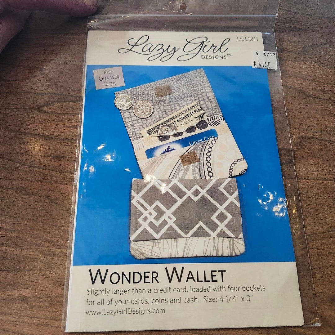 Lazy Girl Designs LGD211 Wonder Wallet Pattern Fat Quarter Cutie 4.25 ...