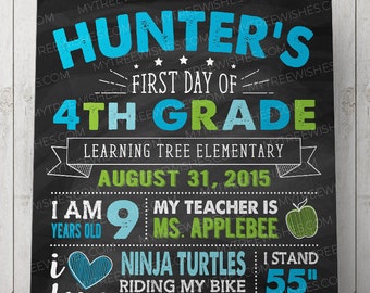 1st Day of School Sign, Back to School Sign, First Day of School Sign, Last Day of School Chalkboard, Chalkboard Poster