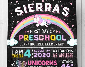 First Day of School Sign PDF - First Day of School Printable Sign - First Day of School Digital - First Day of School Preschool - Download