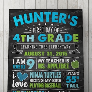 1st Day of School Sign, Back to School Sign, First Day of School Sign, Last Day of School Chalkboard, Chalkboard Poster