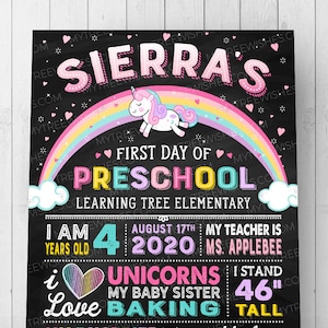 School Sign Printable - All About Me Poster - Back to School Interview - Back to School Printable - First Day of School Sign