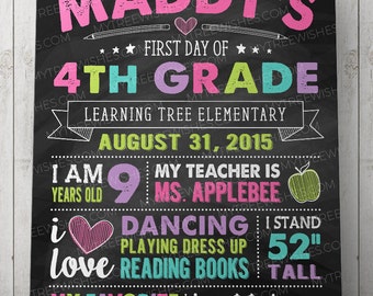 First Day of School Chalkboard Sign - 1st Day of School Sign - Back to School Sign - First Day of School Sign - Chalkboard Sign