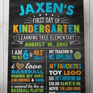 First Day of School Chalkboard Sign - 1st Day of School Sign - Back to School Sign - First Day of School Sign - School Chalkboard Printable