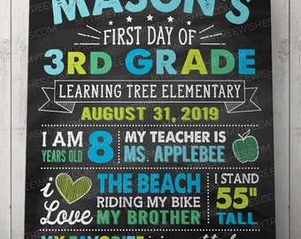 First Day of School Sign, Back to School Sign, 1st Day of School Sign, First Day of School Chalkboard, School Printable, School Chalkboard