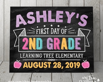 First Day of School Chalkboard Sign - 1st Day of School Sign - Back to School Sign - First Day of School Sign - Chalkboard Sign