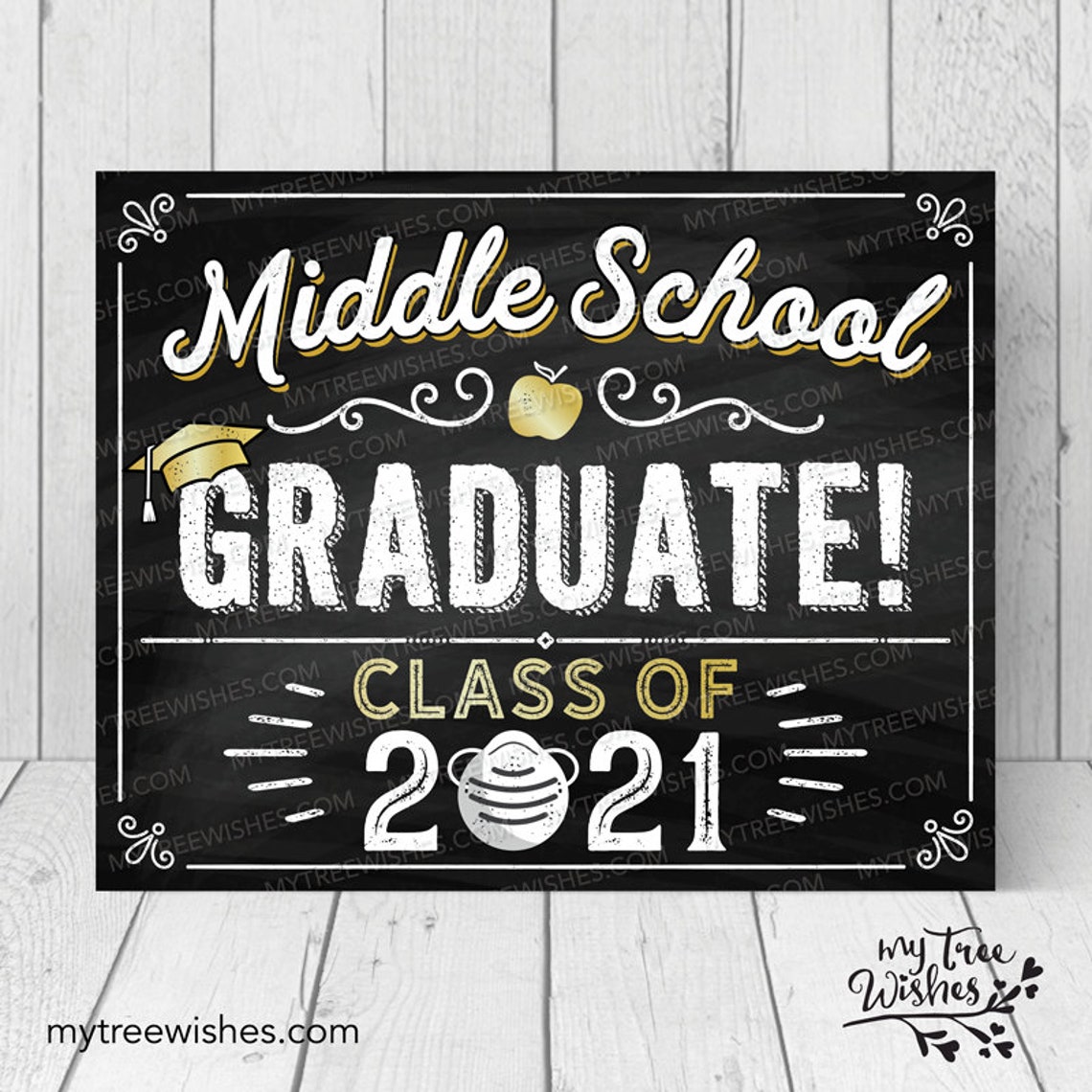 Last Day of Middle School Sign Middle School Graduation Etsy