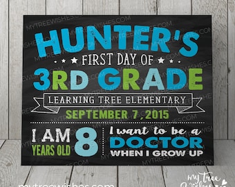 First Day of School Chalkboard Sign - 1st Day of School Sign - Back to School Sign - First Day of School Sign - Chalkboard Sign