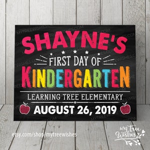 First Day of School Chalkboard Sign - 1st Day of School Sign - Back to School Sign - First Day of School Sign - Chalkboard Sign