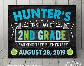 First Day of School Chalkboard Sign - 1st Day of School Sign - Back to School Sign - First Day of School Sign - Chalkboard Sign