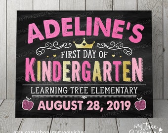 First Day of School Chalkboard Sign - 1st Day of School Sign - Back to School Sign - First Day of School Sign - Chalkboard Sign