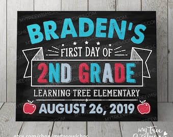 First Day of School Chalkboard Sign - 1st Day of School Sign - Back to School Sign - First Day of School Sign - Chalkboard Sign