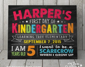 First Day of School Chalkboard Sign - 1st Day of School Sign - Back to School Sign - First Day of School Sign - Chalkboard Sign