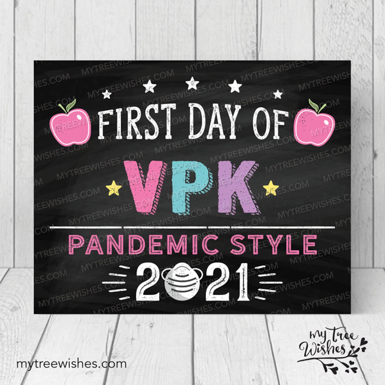 First Day of VPK Sign First Day of VPK Chalkboard First Etsy