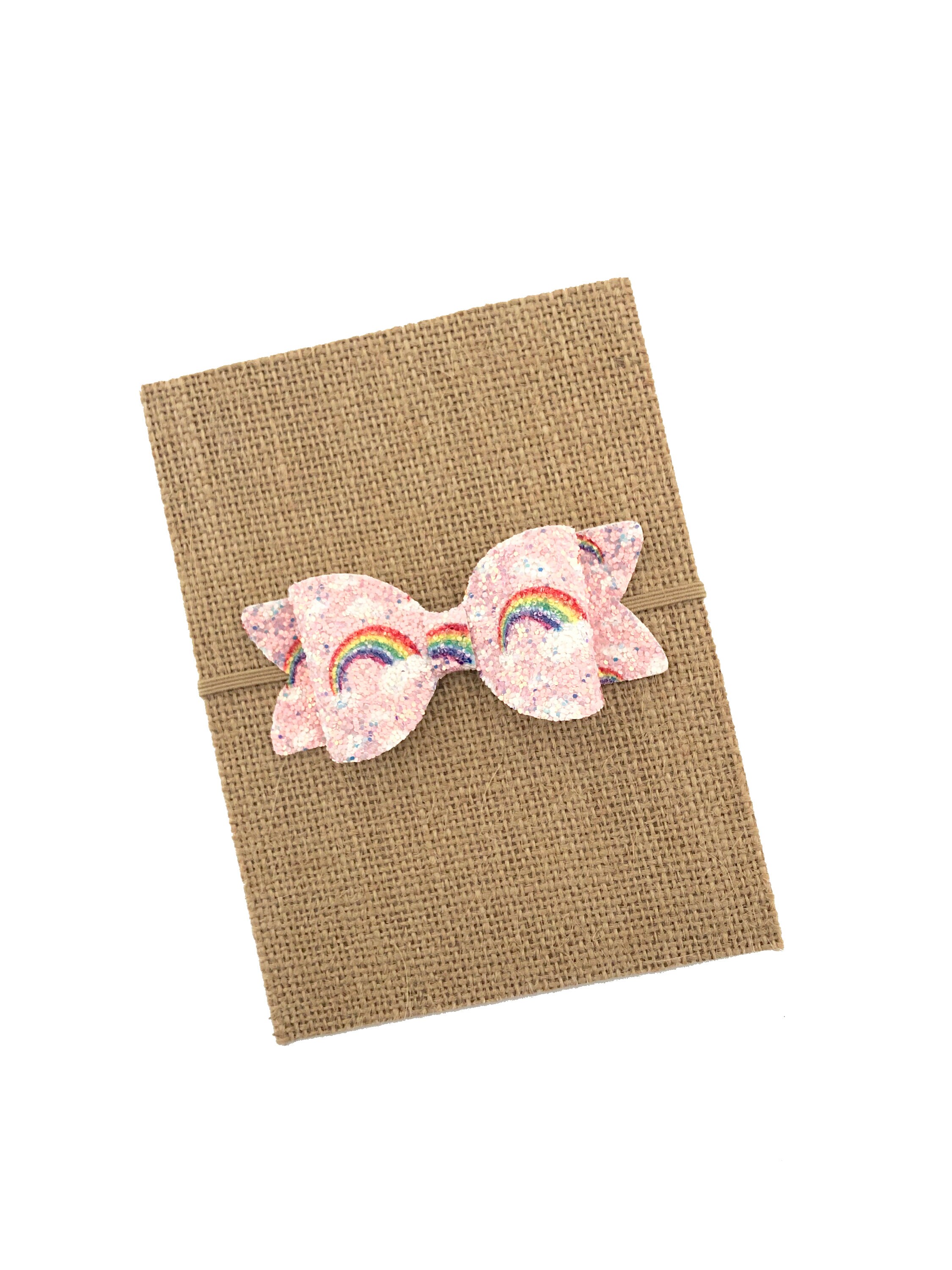 rainbow baby bow
