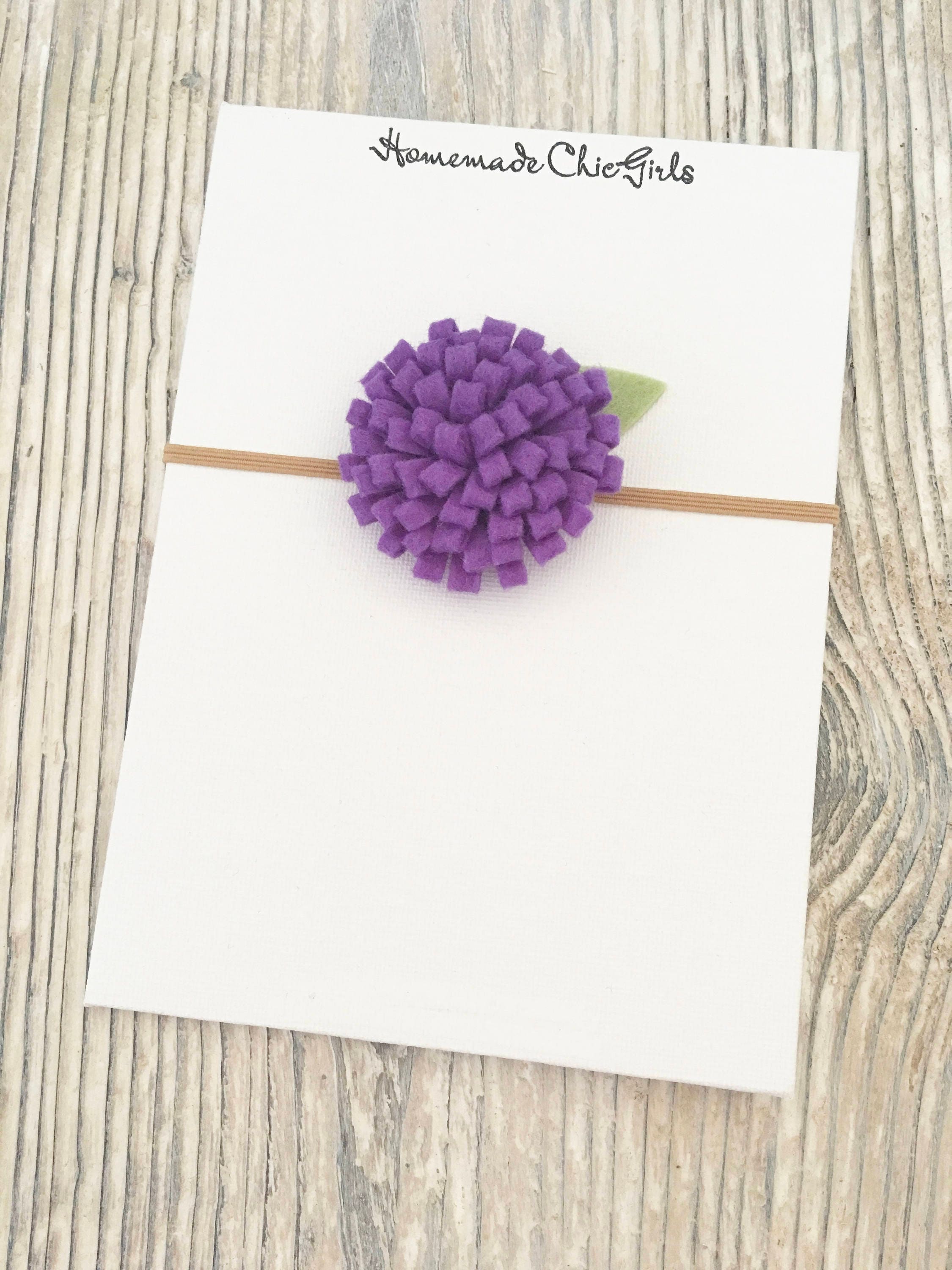 felt flower baby headband