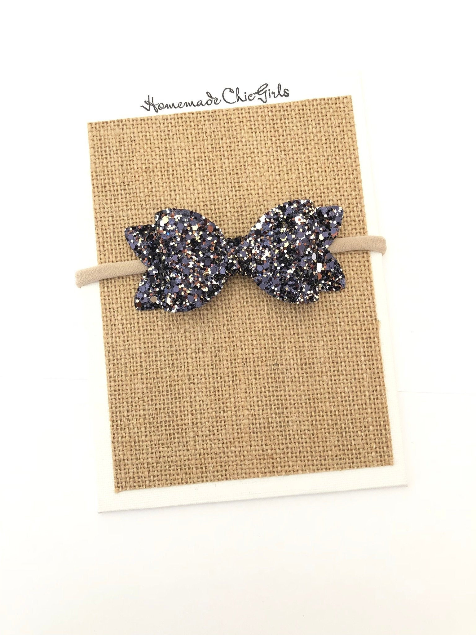 black bow headband baby