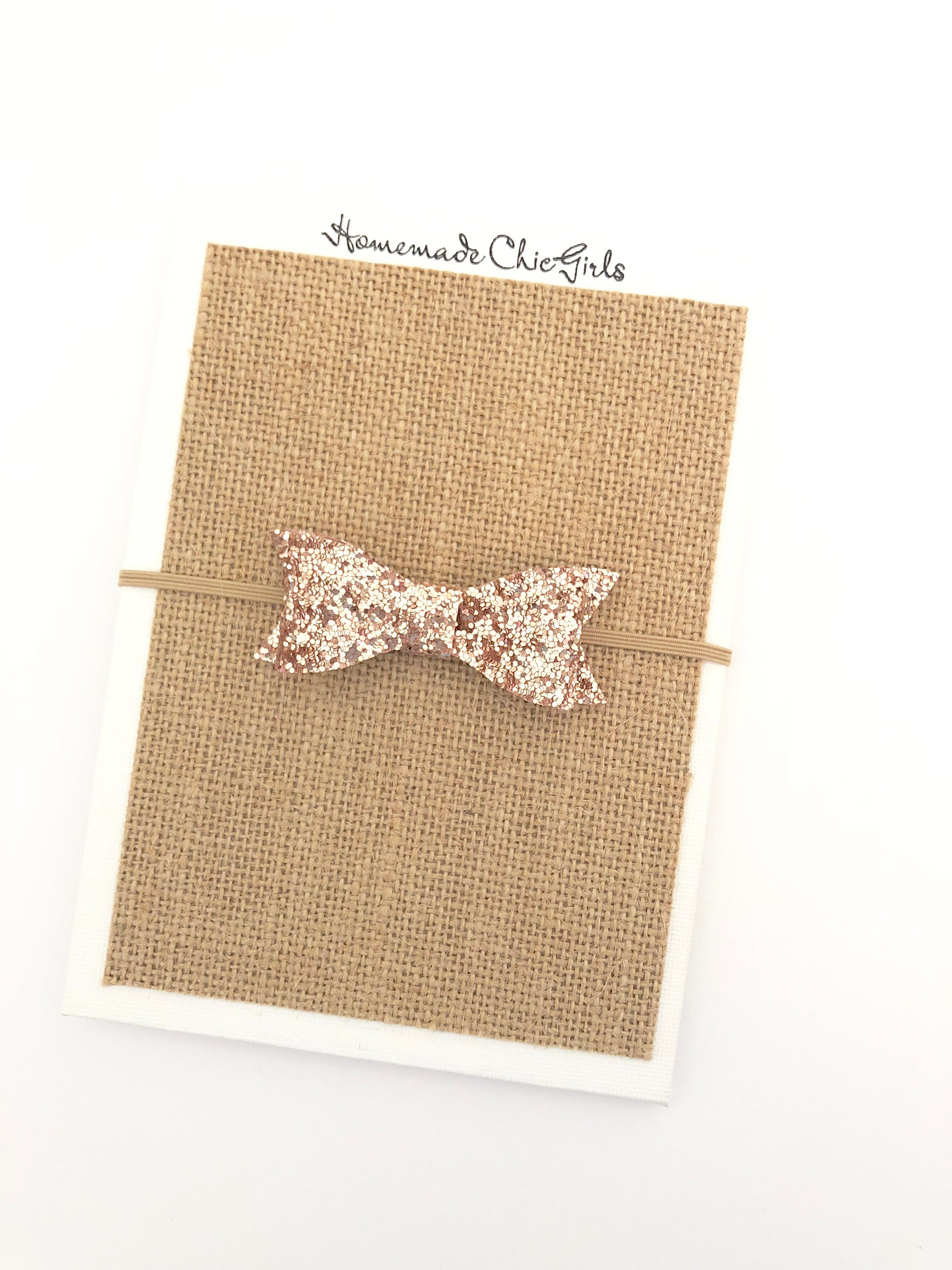 rose gold bow headband