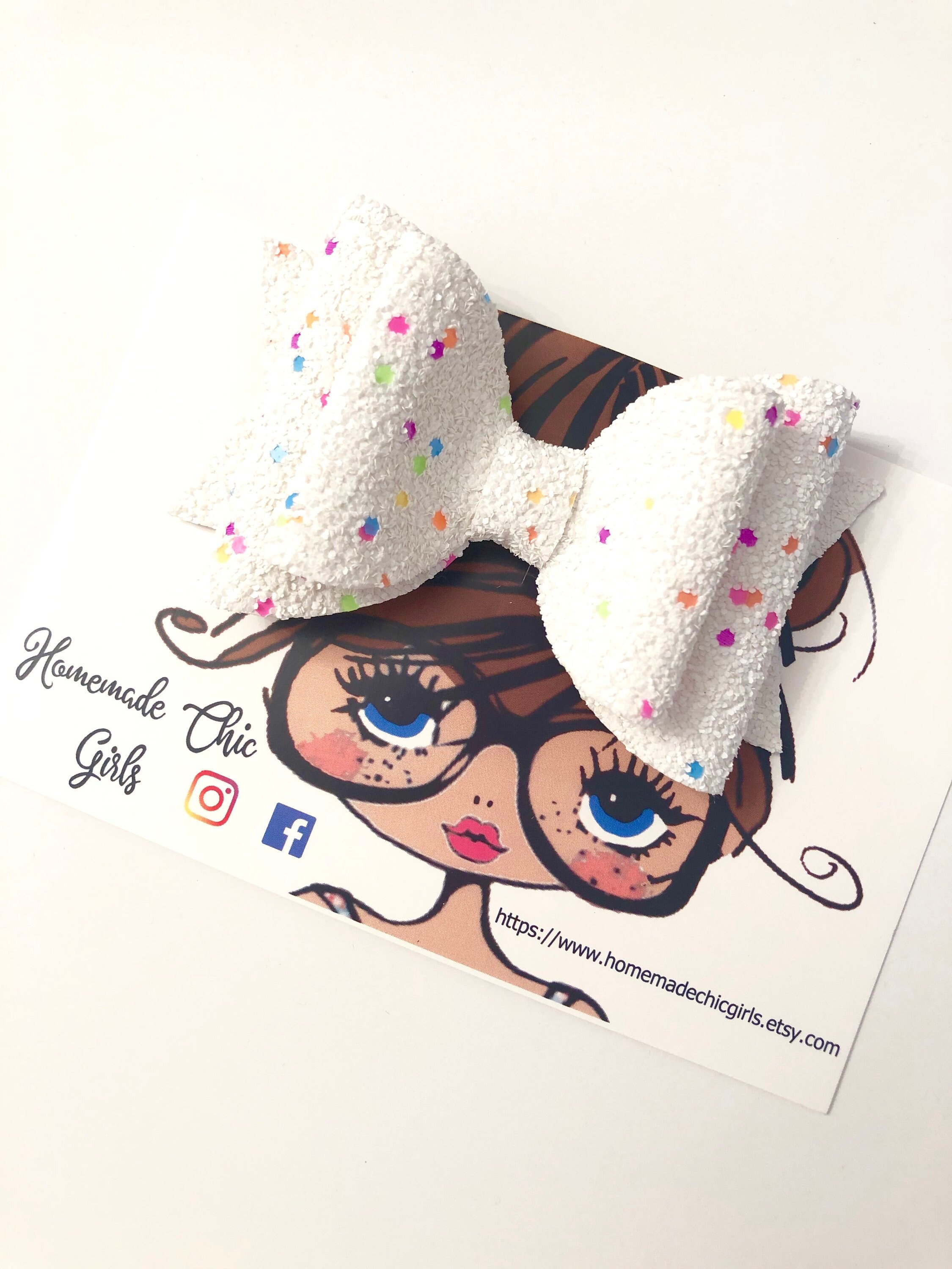 white bow headband baby