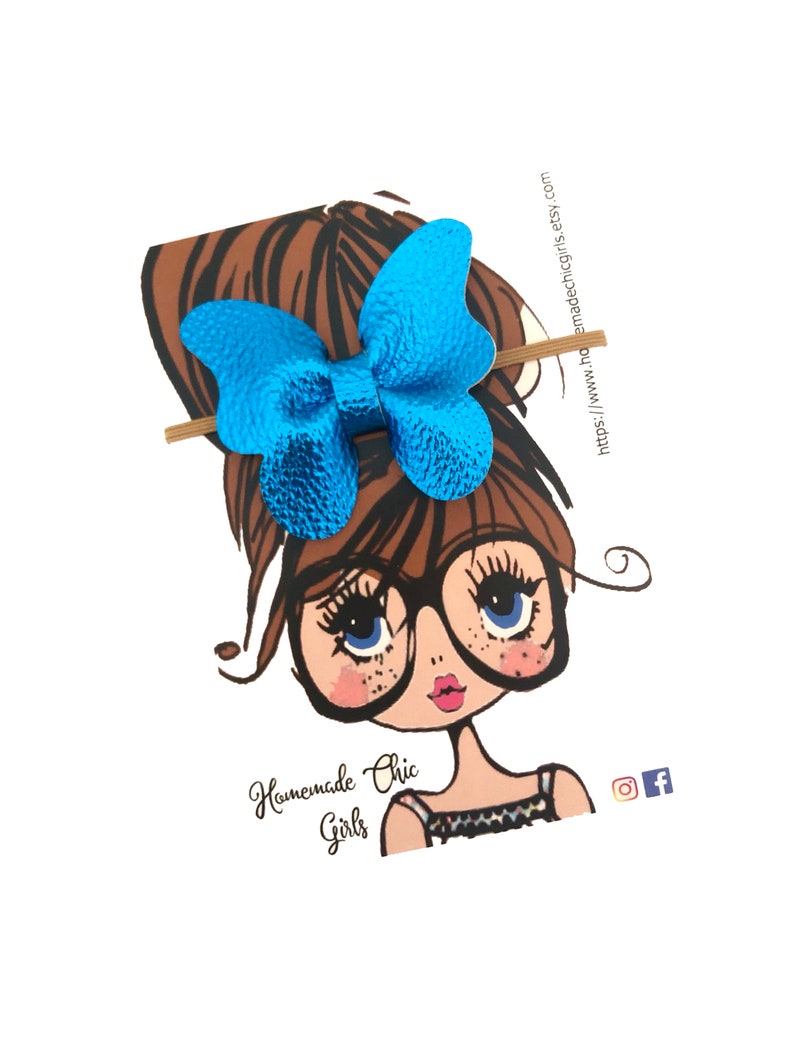 Butterfly hair bows Newborn bow headband Baby girl hair bow Blue butterfly bow Butterfly headband Girls hair bows Toddler bow headband