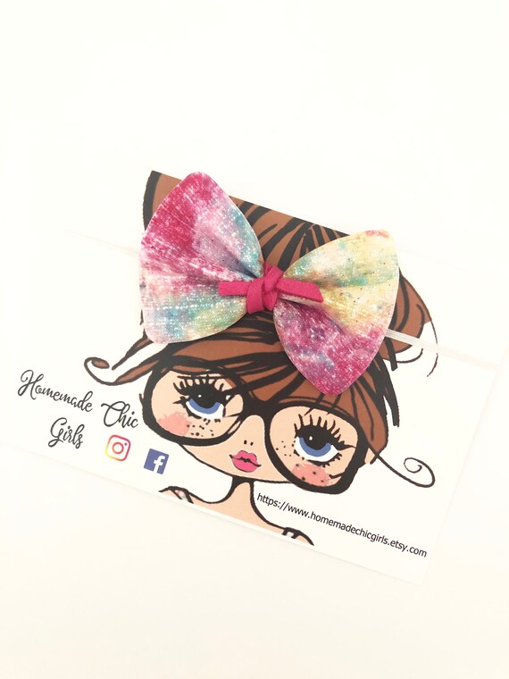 Leatherette Bow Headband Pinch Bow Headband Girls Headband Baby Girl Headband