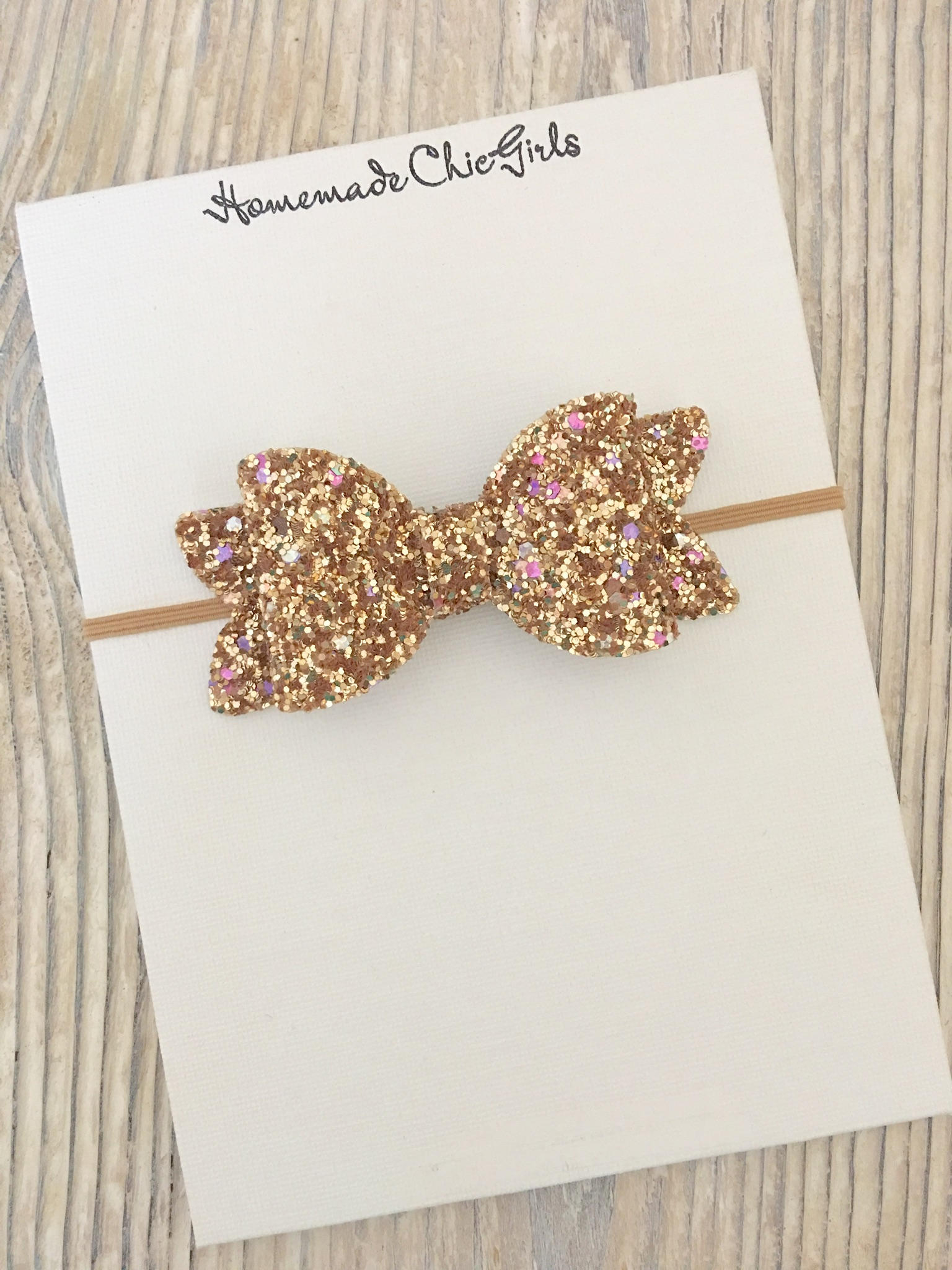 baby girl gold bow headband