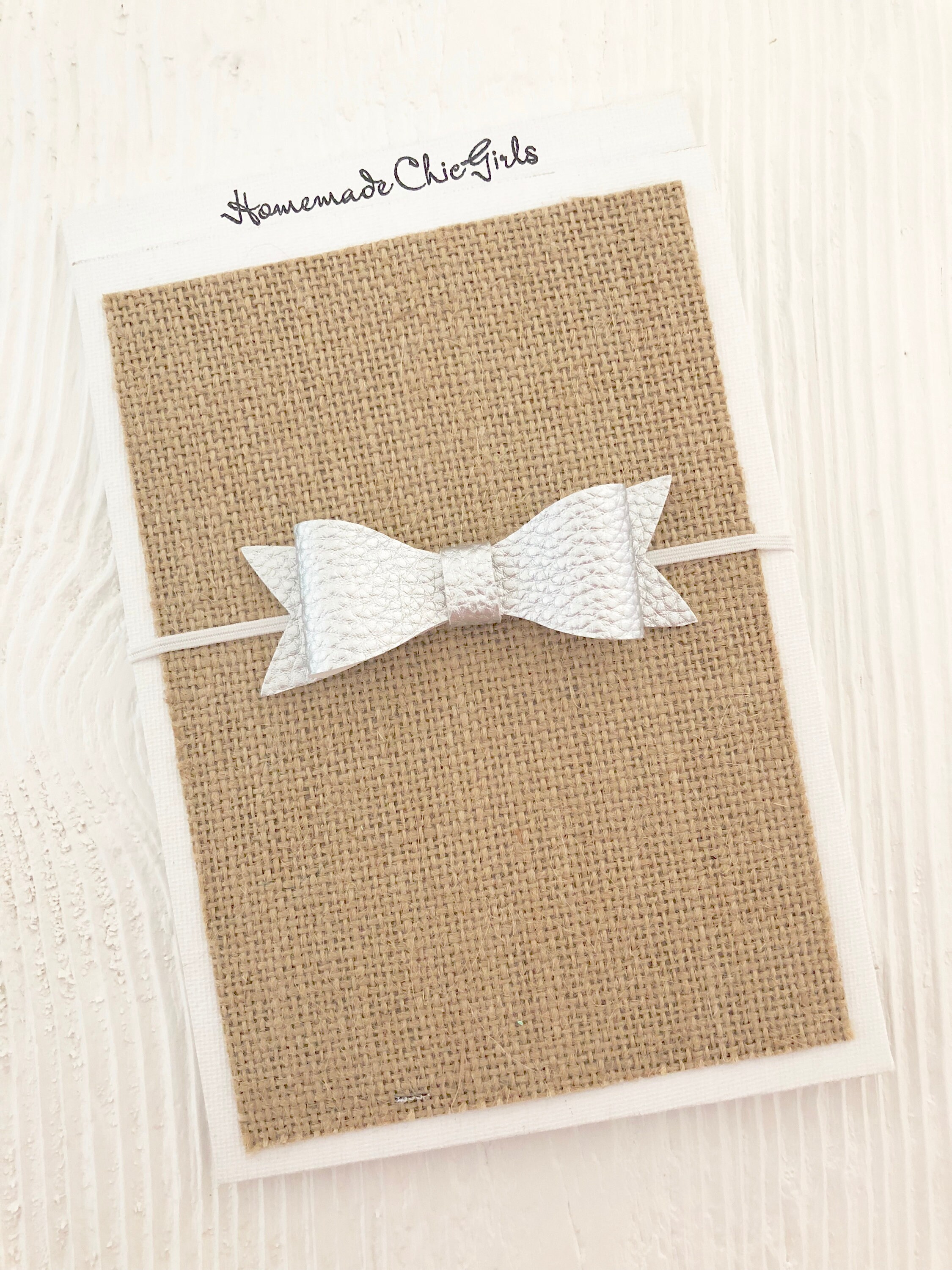 leather bow headband