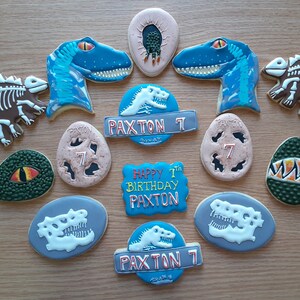 36 Jurassic Dinosaur Themed Cookies/Party/Favors/Gift
