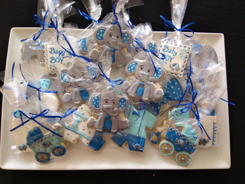 Blue Variety Baby Shower Cookie Gift/party Favors Etsy