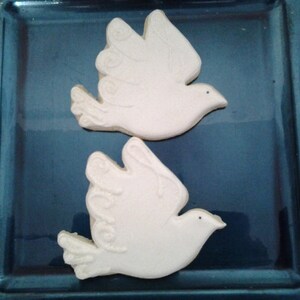 Extra Large and Elegant White Doves Confirmation Cookies