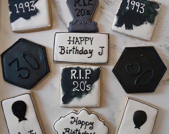 20th,30th,40ths Birthday Themed Cookies/Gift/Favors/Party