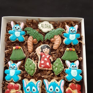 16 Mini Stitch Themed Cookie Gift/Favors