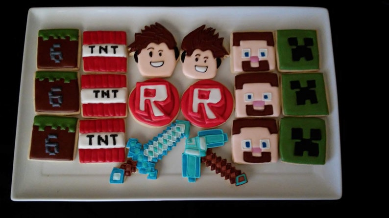 Roblox Themed and/or MineCraft Themed Cookie Gift/ Favors