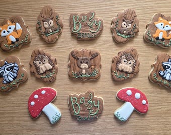 Biscotti/Bomboniere/Regalo per baby shower a tema animali del bosco