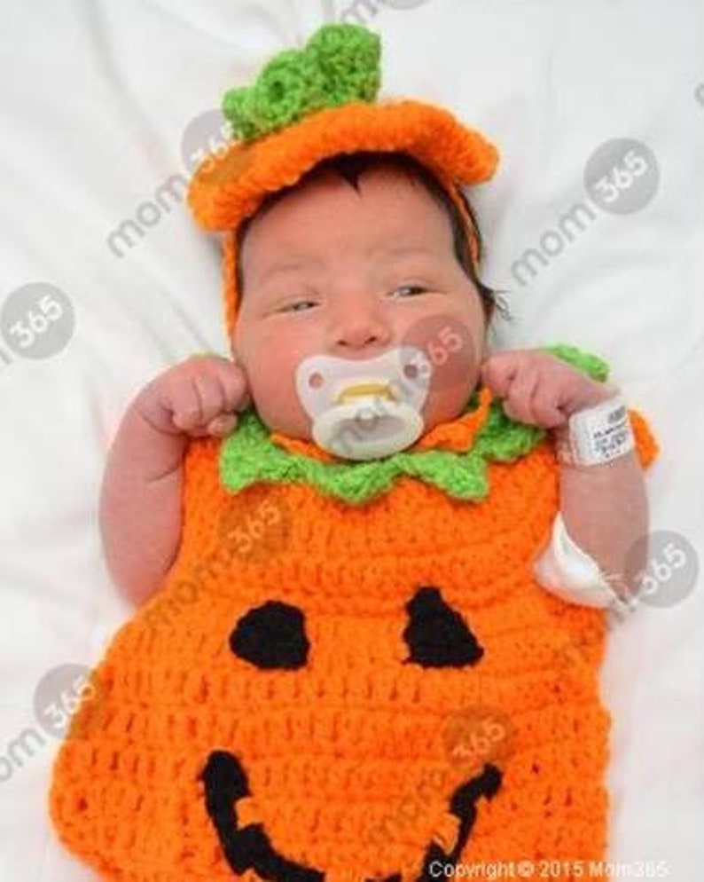 Crochet newborn pumpkin costume pattern baby pumpkin crochet Etsy