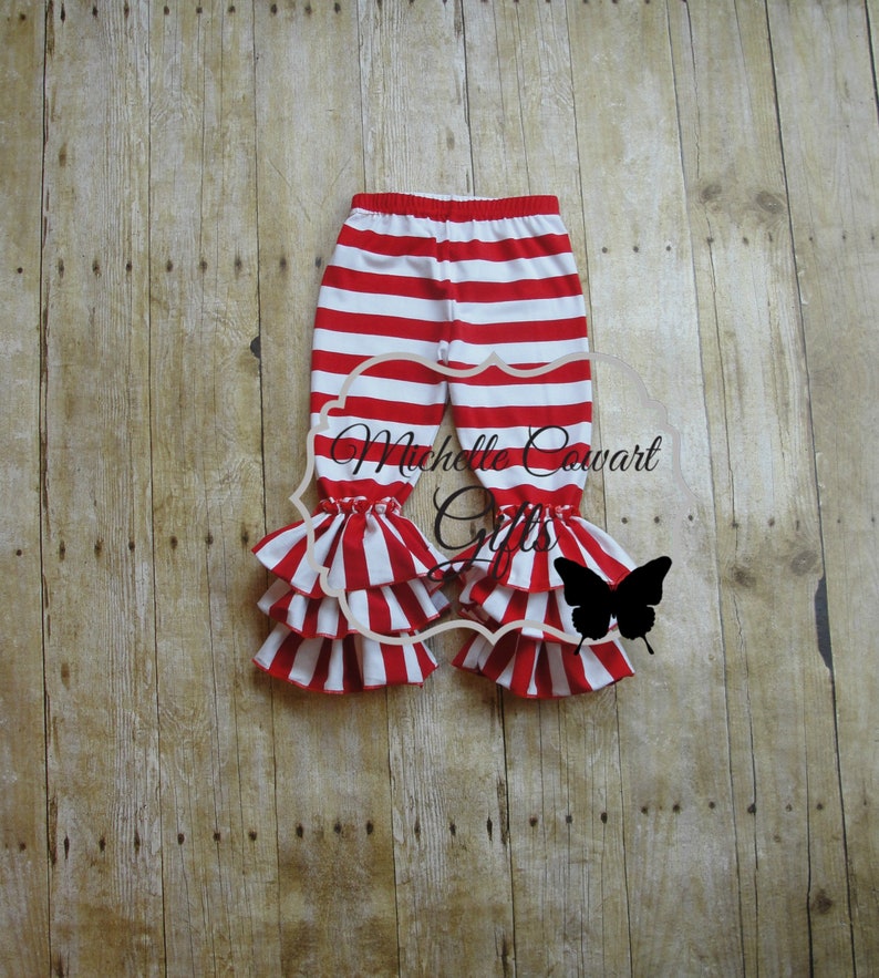 pants with red and white stripe