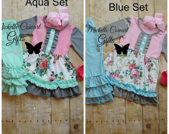Girls Easter Outfit, Girls Easter Set, Girls Dress, Ruffle Pants, 9M, 12M 18M 2 3 4 5 6 7 8 Girls Outfit, Toddler, Matilda Jane, School Set