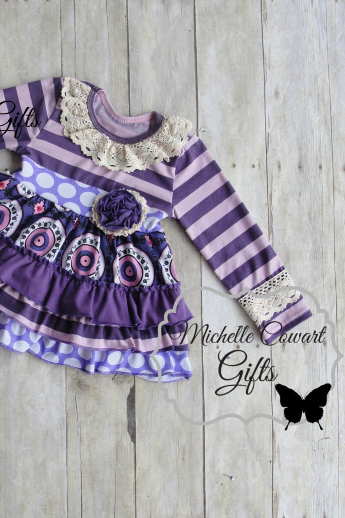 Girls Purple Outfit Purple Set Ruffle Pants Toddler Set 9M - Etsy