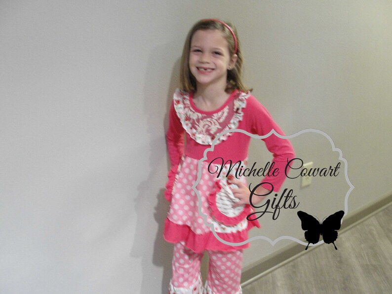 Toddler Outfit Birthday Outfit Valentine Outfit Ruffle Pant Outfit Pink Outfit Girls Ruffle Pant RTS Matilda Jane 12M 18M 2T 3T 4T