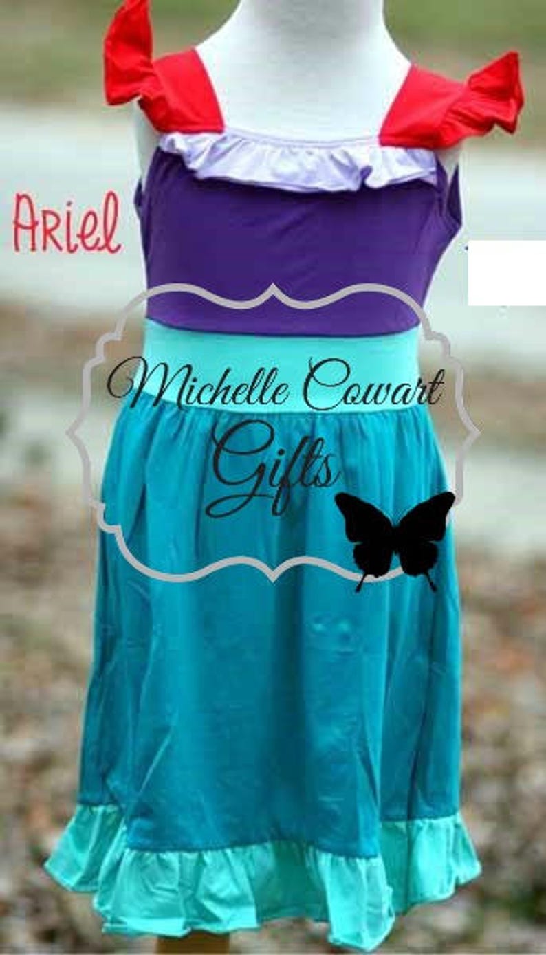 Girls Princess Dress, Ariel, Snow White, Minnie, Disney, Birthday Dress, Monogrammed Disney Dress 18M 2 3 4 5 6 7 8 10 Disney Dress RTS bild 6