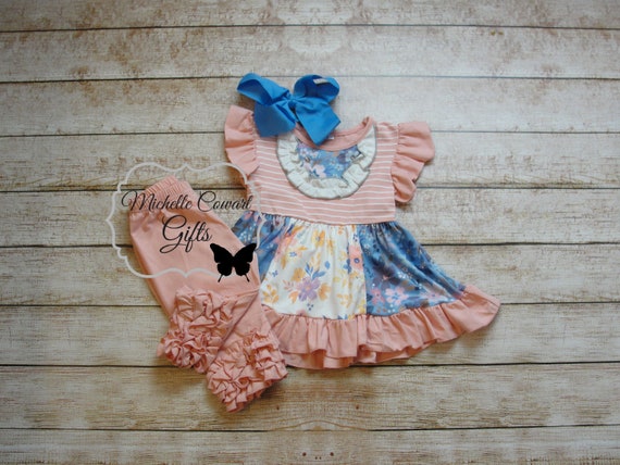 Peach Capris Outfit, Girls Fall Outfit, Fall Set, Summer Outfit