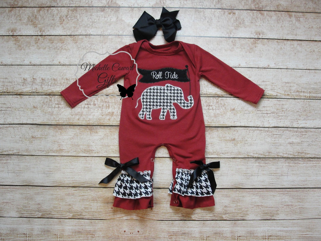Alabama Romper, Baby Girls Bama Outfit, Alabama Outfit, Roll Tide