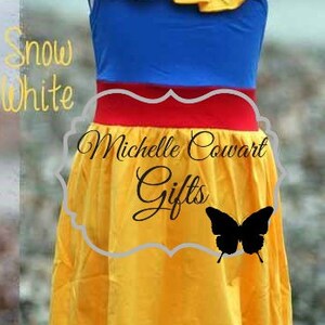 Girls Princess Dress, Ariel, Snow White, Minnie, Disney, Birthday Dress, Monogrammed Disney Dress 18M 2 3 4 5 6 7 8 10 Disney Dress RTS bild 8