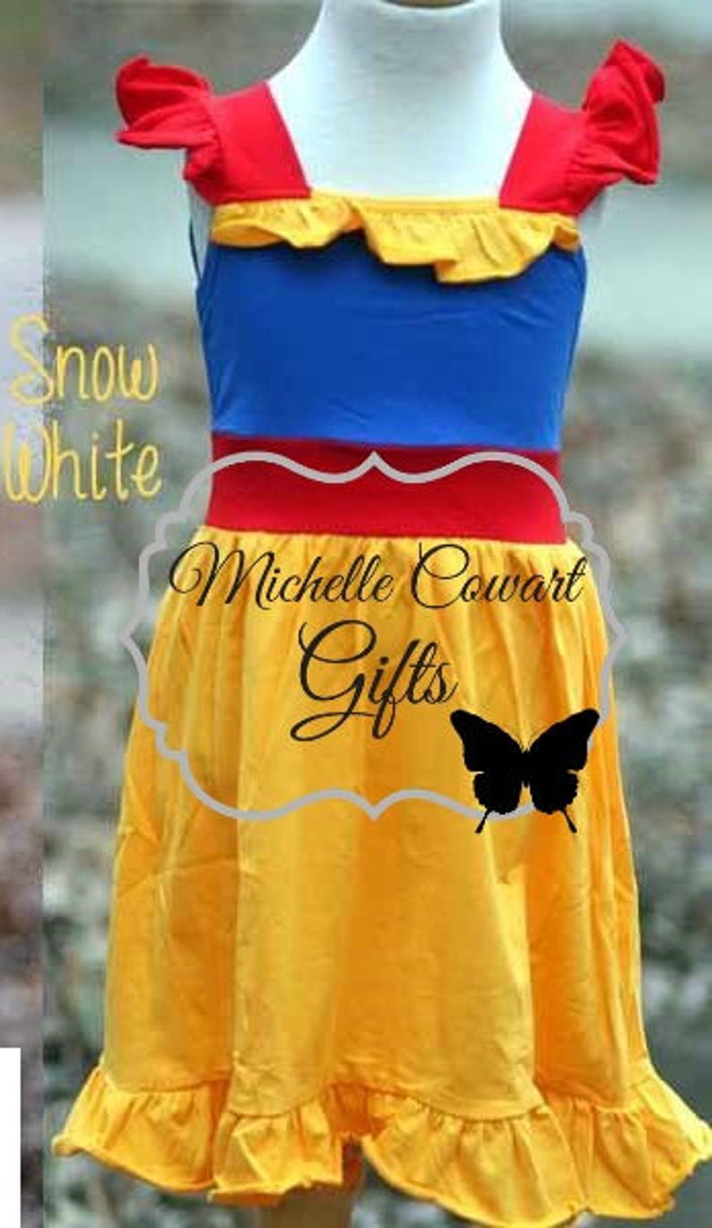 Girls Princess Dress, Ariel, Snow White, Minnie, Disney, Birthday Dress, Monogrammed Disney Dress 18M 2 3 4 5 6 7 8 10 Disney Dress RTS bild 8
