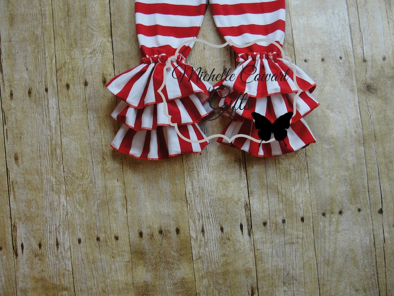 pants with red and white stripe