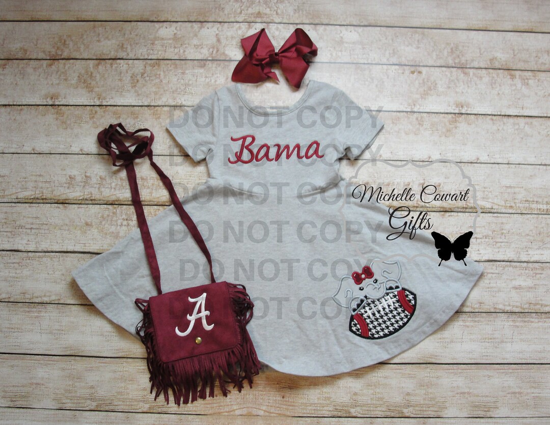 Girls Alabama Dress, Alabama Twirl Dress, Girls Bama Dress, Alabama