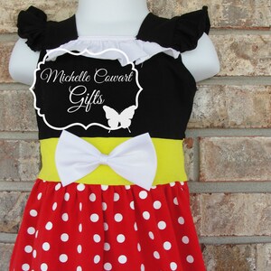 Girls Princess Dress, Ariel, Snow White, Minnie, Disney, Birthday Dress, Monogrammed Disney Dress 18M 2 3 4 5 6 7 8 10 Disney Dress RTS bild 5