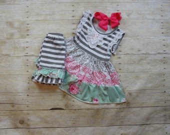 Girls Short Outfit, Shorts, Baby Toddler Summer Outfit, Summer Set 6M, 9M, 12M, 18M, 24M, 2T, 3T, 4T, 5/6, 6/7, 7/8, 8/9, 10/12, School Set