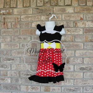 Girls Princess Dress, Ariel, Snow White, Minnie, Disney, Birthday Dress, Monogrammed Disney Dress 18M 2 3 4 5 6 7 8 10 Disney Dress RTS bild 2