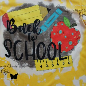 Peace Love School Shirt Girls School Shirt Bleached Shirt Size 3 4 5 6 7 8 10 First Day School Shirt Girls Shirt Kids Shirt RTS afbeelding 4