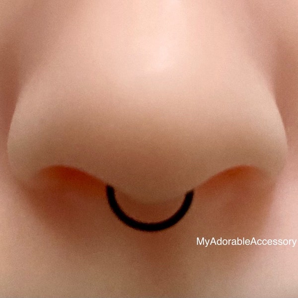 Fake Septum Nose Ring, Faux Septum Hoop